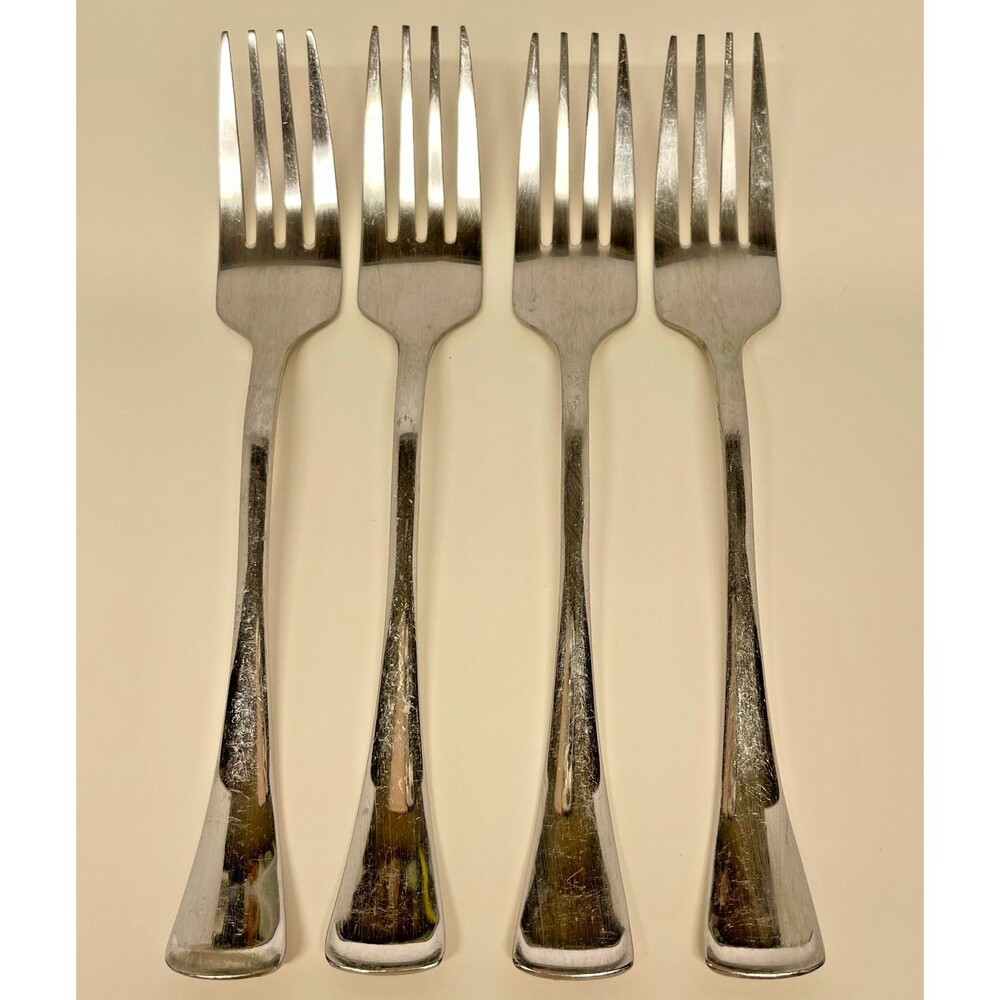 Oneida Silver Emma Mirror Stainless Steel Flatware set of 4-7" Salad Forks-China